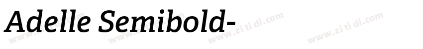 Adelle Semibold字体转换